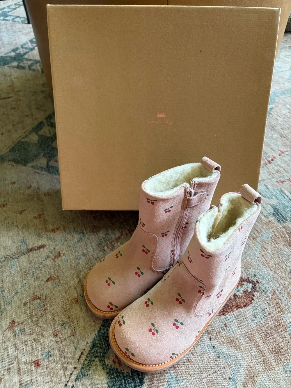 New In Box Konges Slojd Pippi Pull Toddler On Boot - Cherry EU 30/ US 12.5
